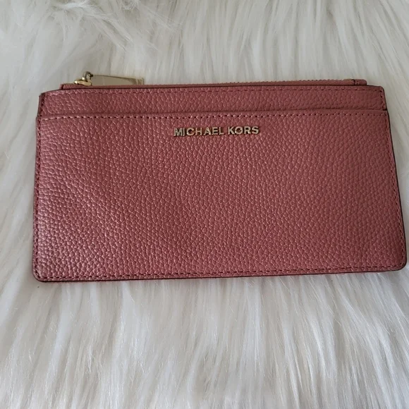 Michael Kors Pink Leather Wallet - Picture 1 of 7